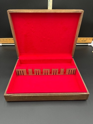 Vintage wood flatware storage - vintage,