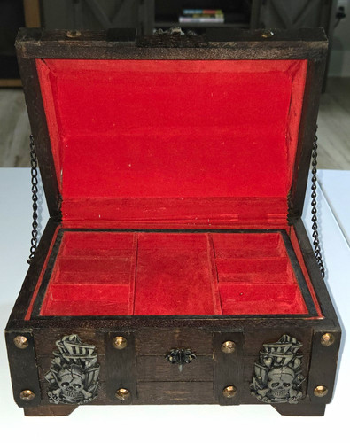 1960 treasure chest wood - 1960's, &